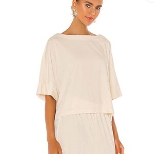 Cupcakes and Cashmere Mikaela Velvet Top in Birch White